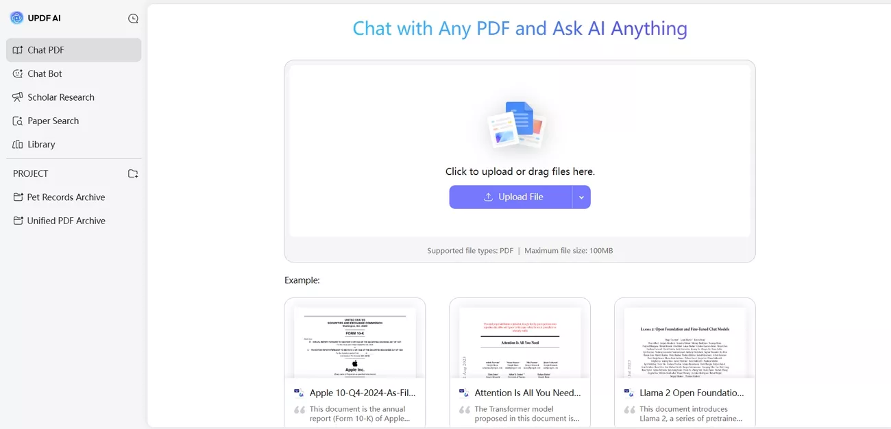 get pdf managed updf ai online