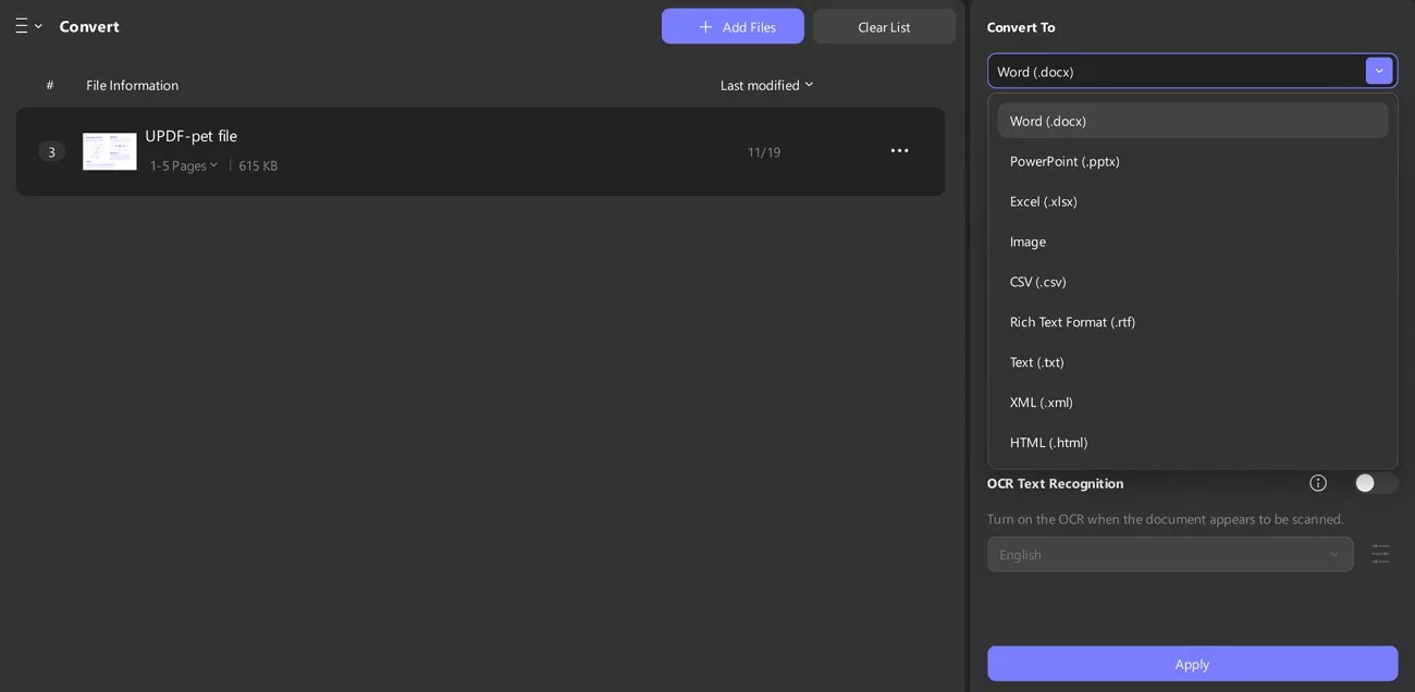 convert file into another format
