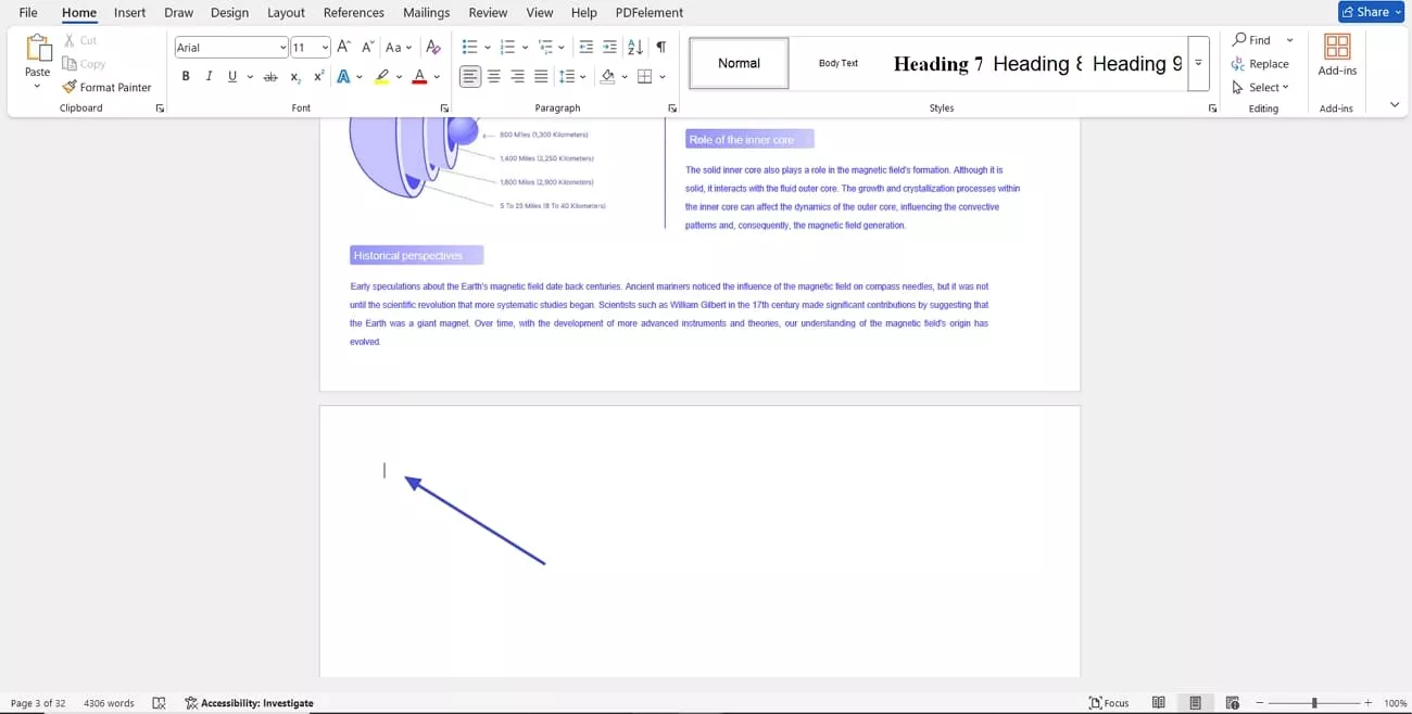 manual delete word pages