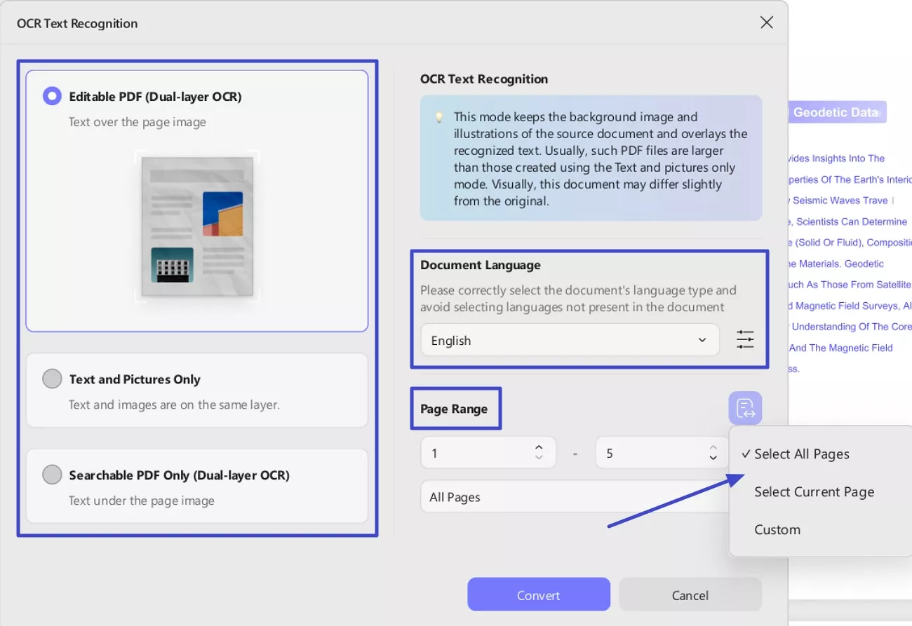 perform ocr on pdf documents