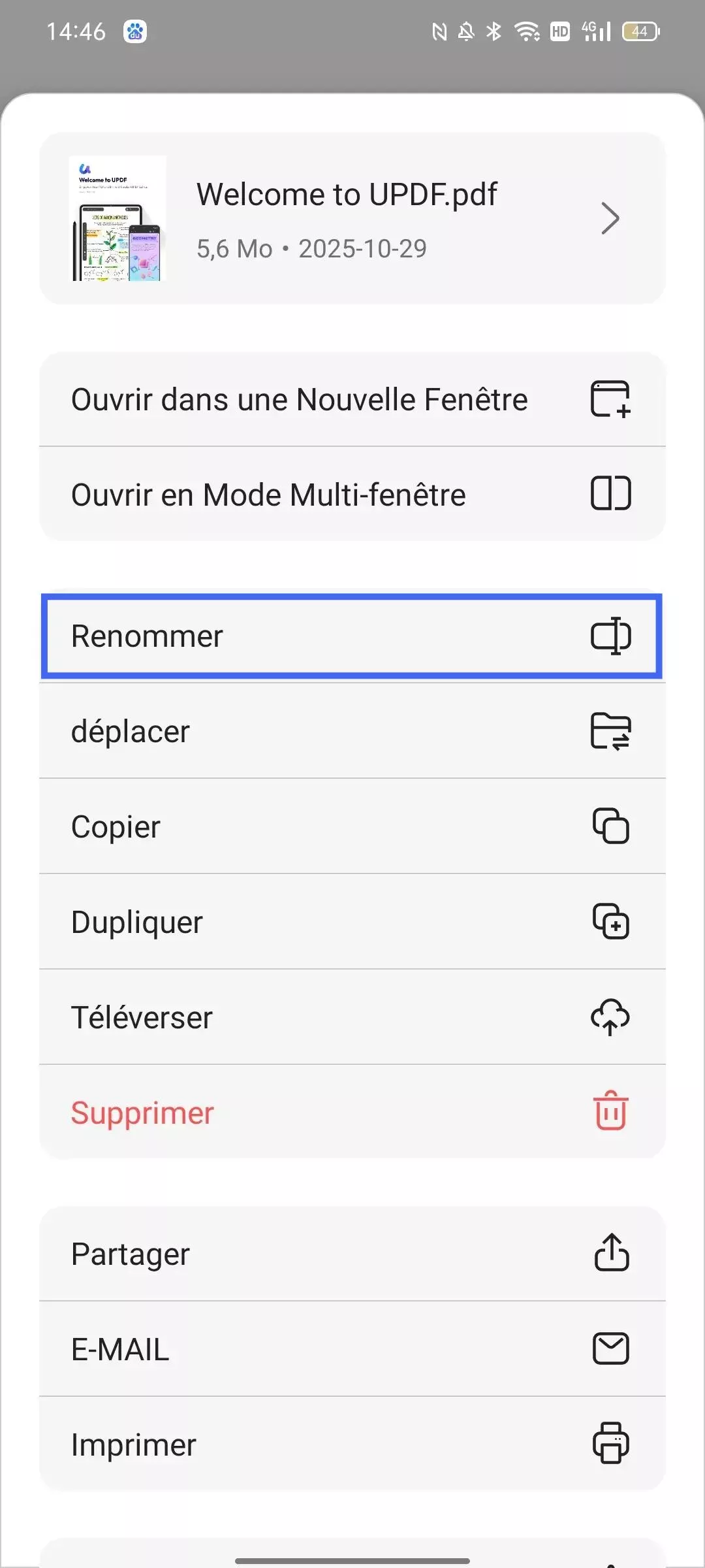 renommez le nouveau dossier
