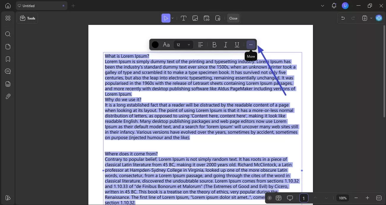 click three dots option