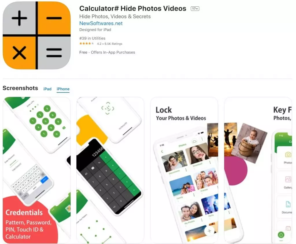 Calculator Hide Photos Videos