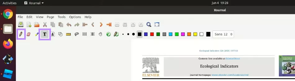select the text or pencil tool