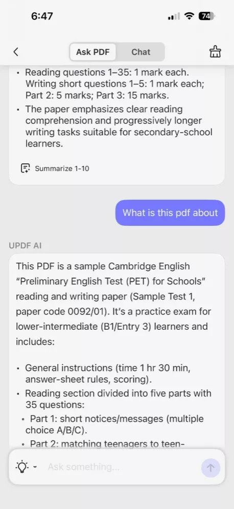 chat with pdf