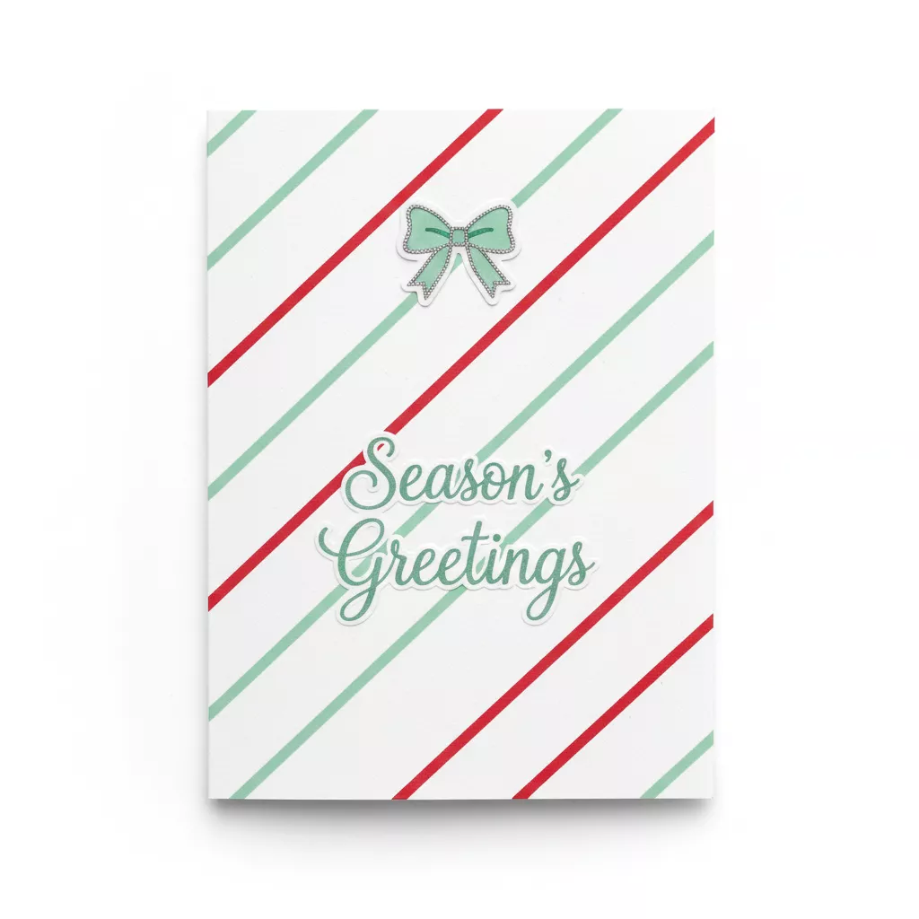 candy cane stripe card