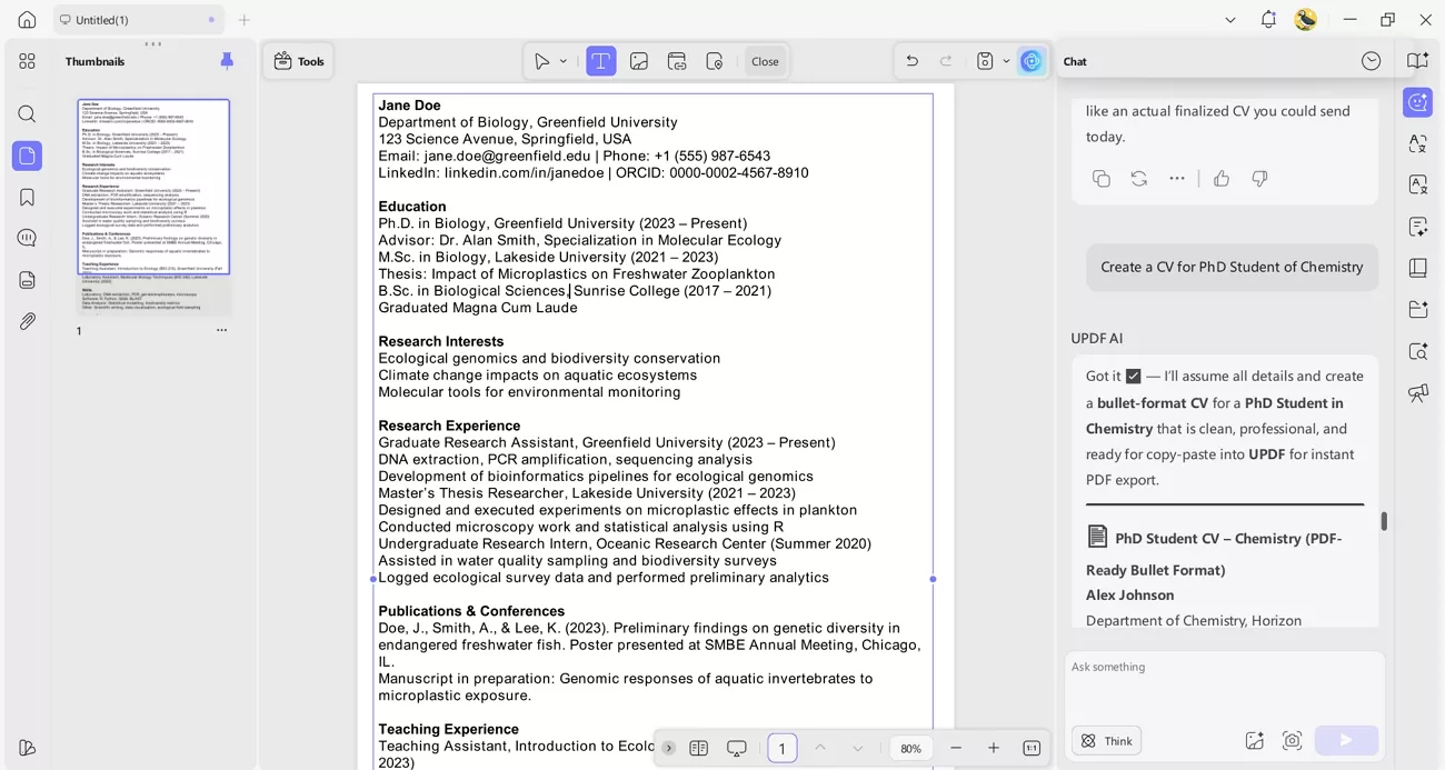 ai content generation updf ai