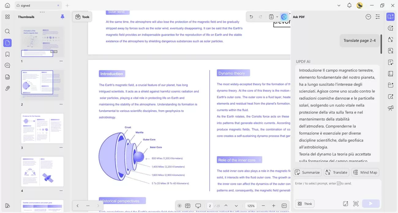 use updf translate pdf pages