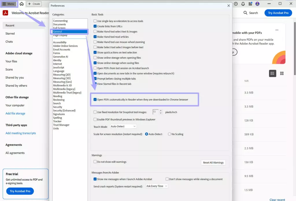 調整 Adobe Acrobat 設定