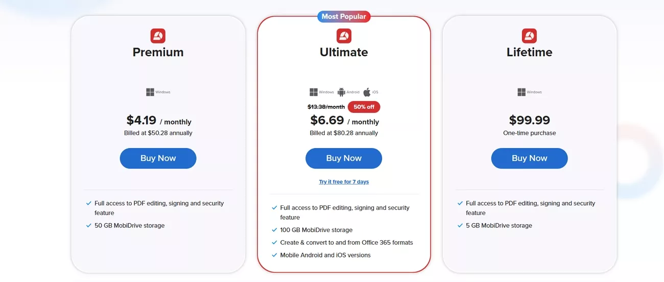 pdf extra lifetime pricing