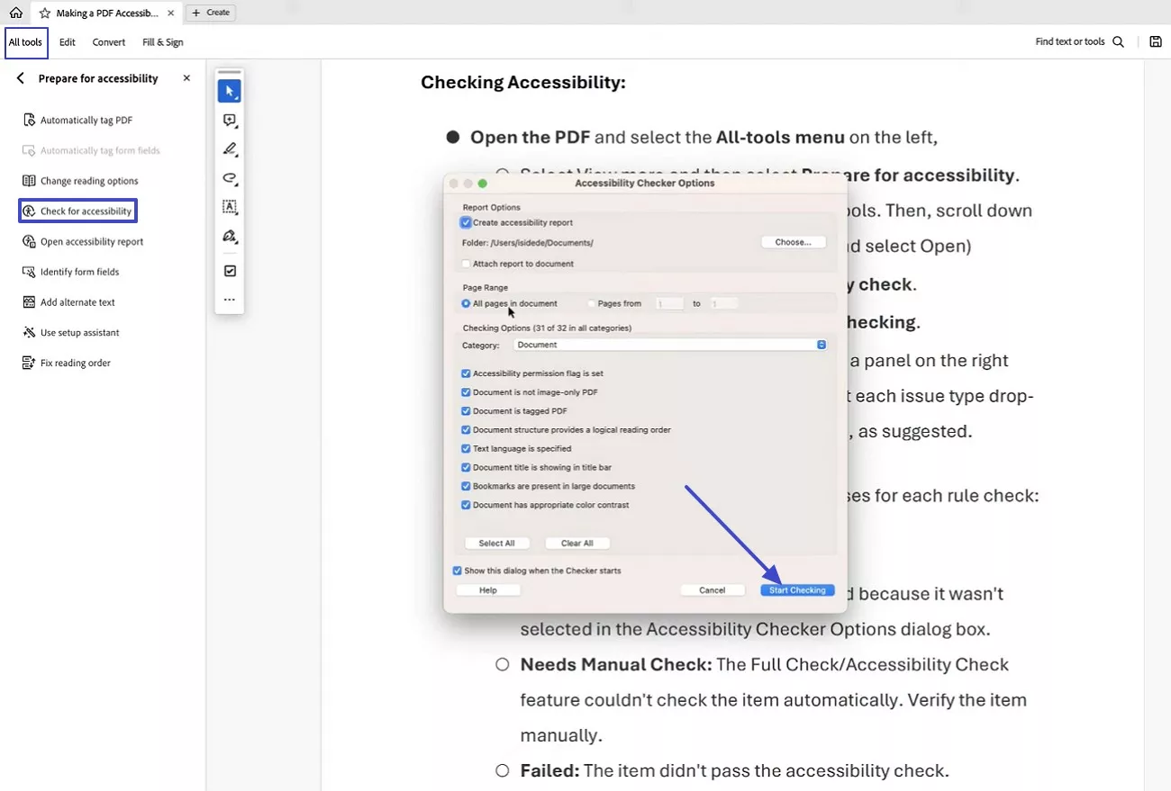 press continue checking option