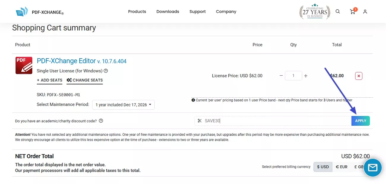 apply code after pasting