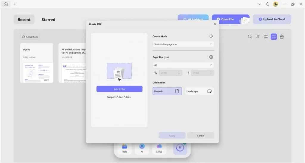 creating pdf with other formats updf