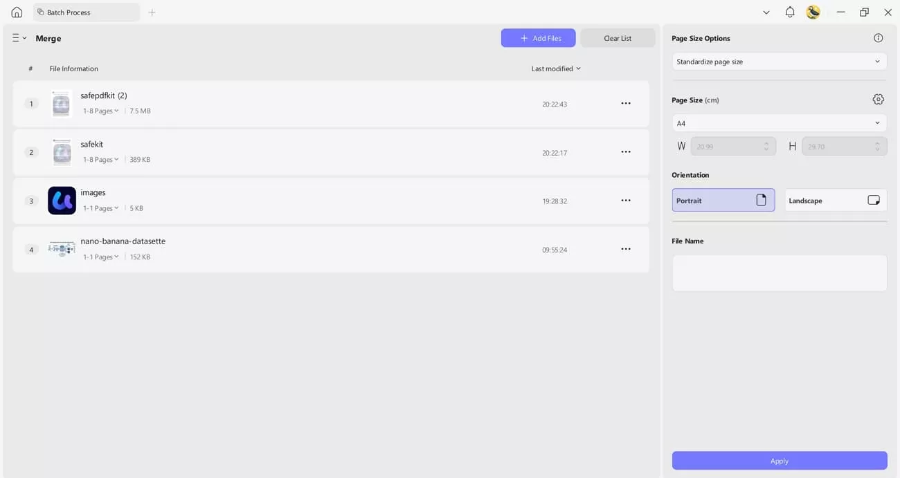 merge unlimited files single pdf