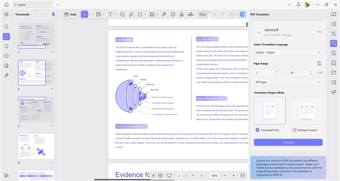 translate entire pdf multiple languages updf