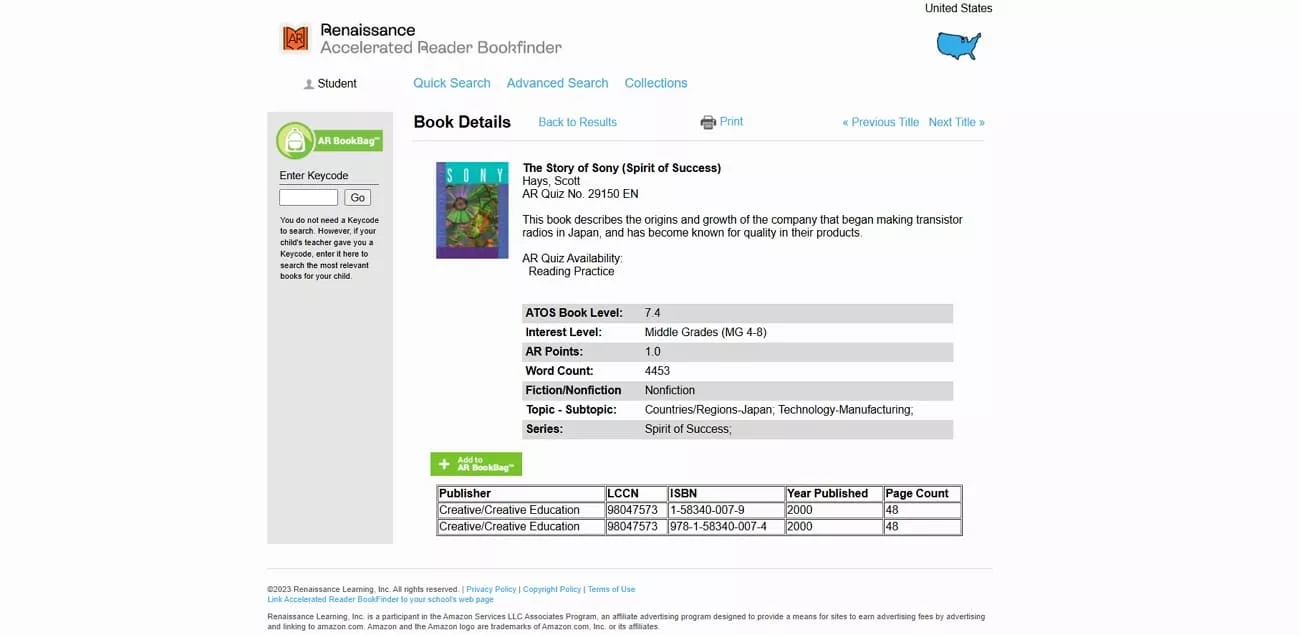 book deep details finder tool