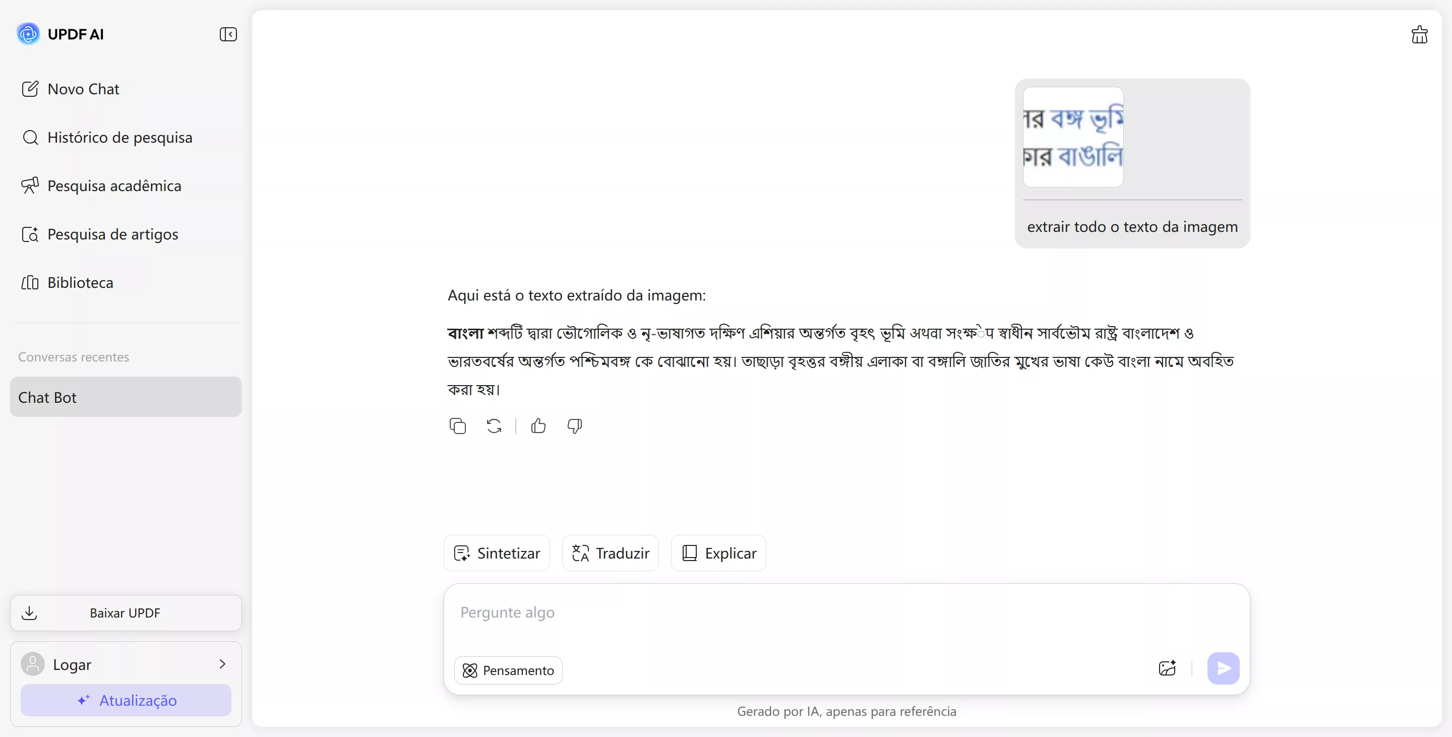 extrair todo o texto da imagem