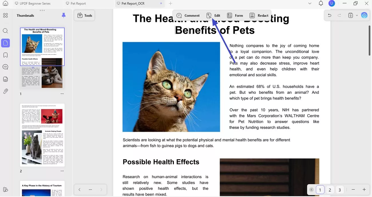 open document access edit