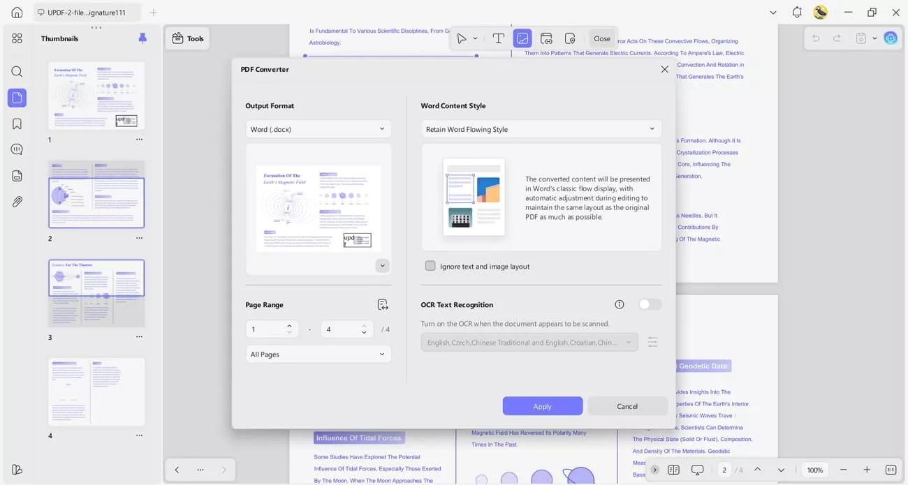 change pdf file format updf