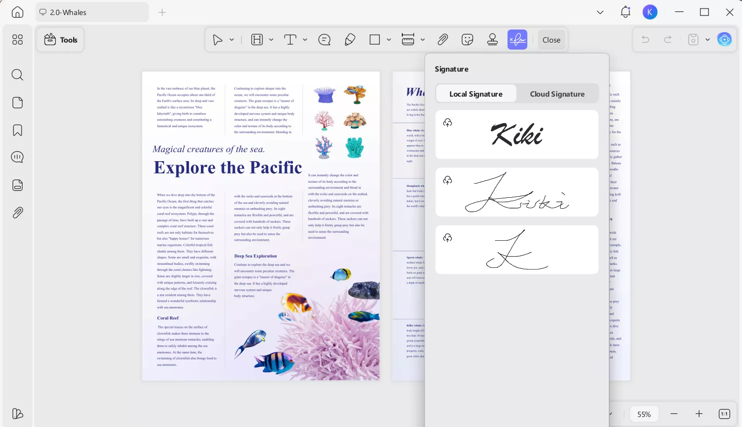 updf digital signature feature