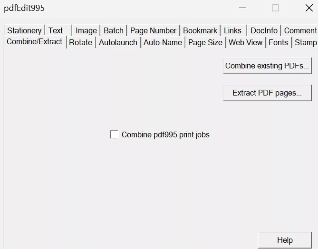 interface of pdf955 tool