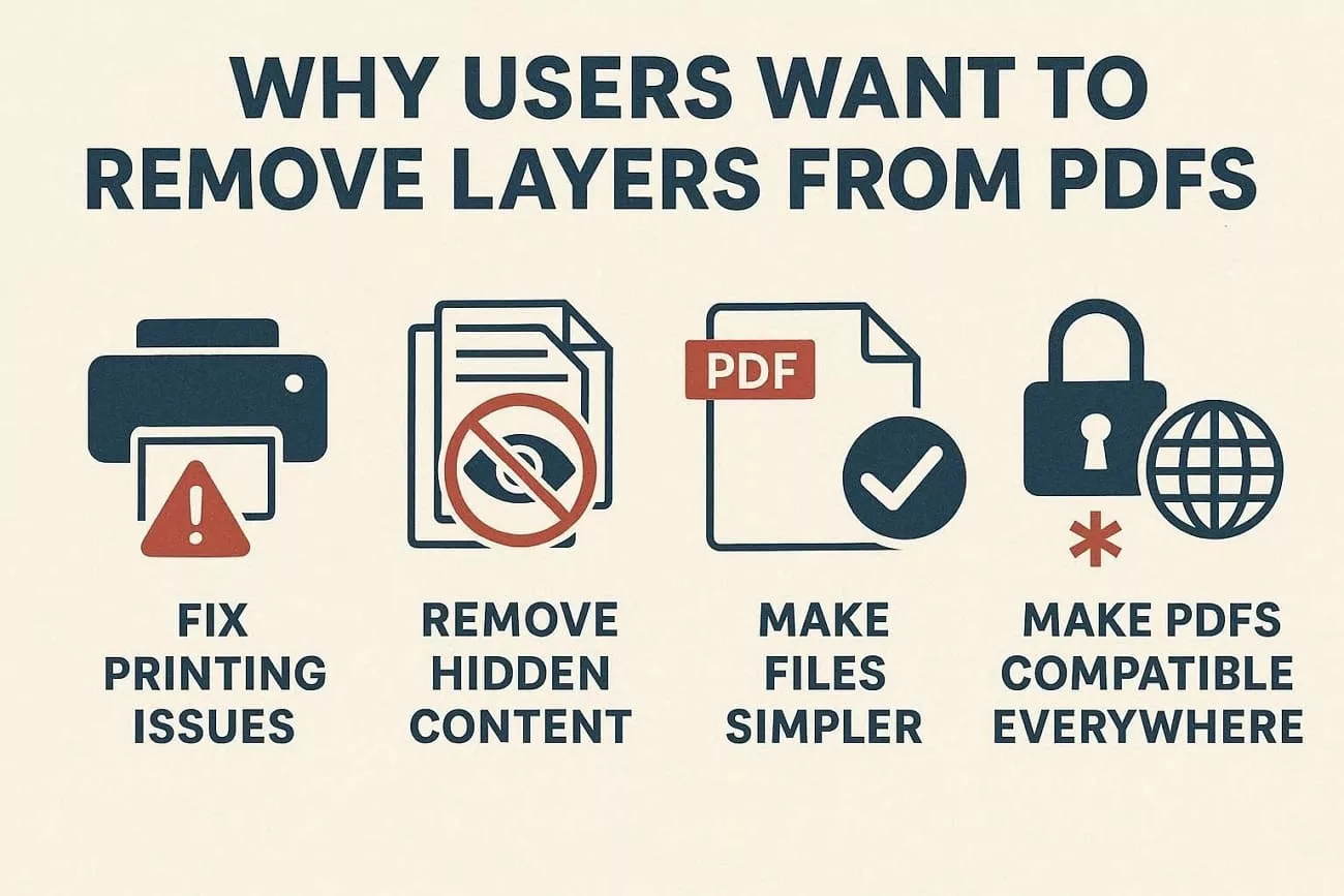 reasons users remove pdf layers