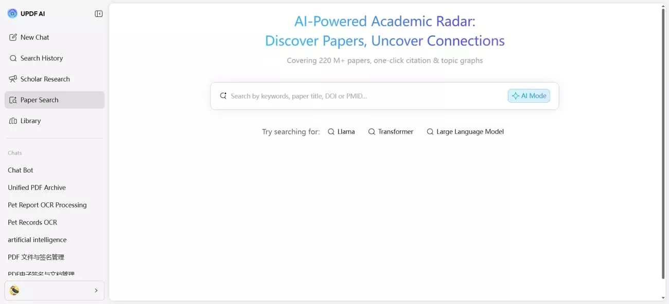 explore 220m papers updf ai