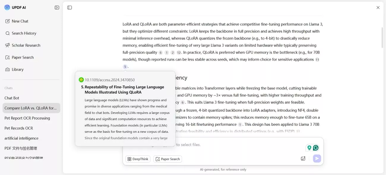 quick summaries each paper updf ai