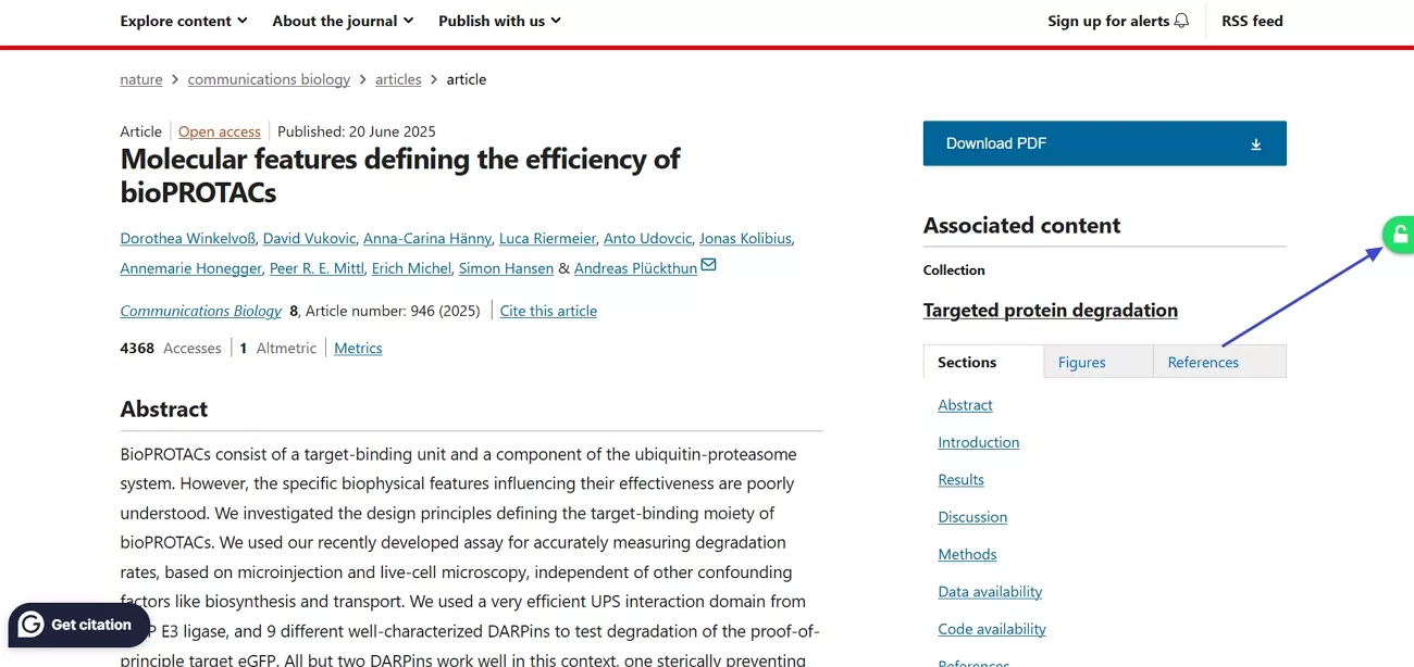 tap green tab view pdf unpaywall