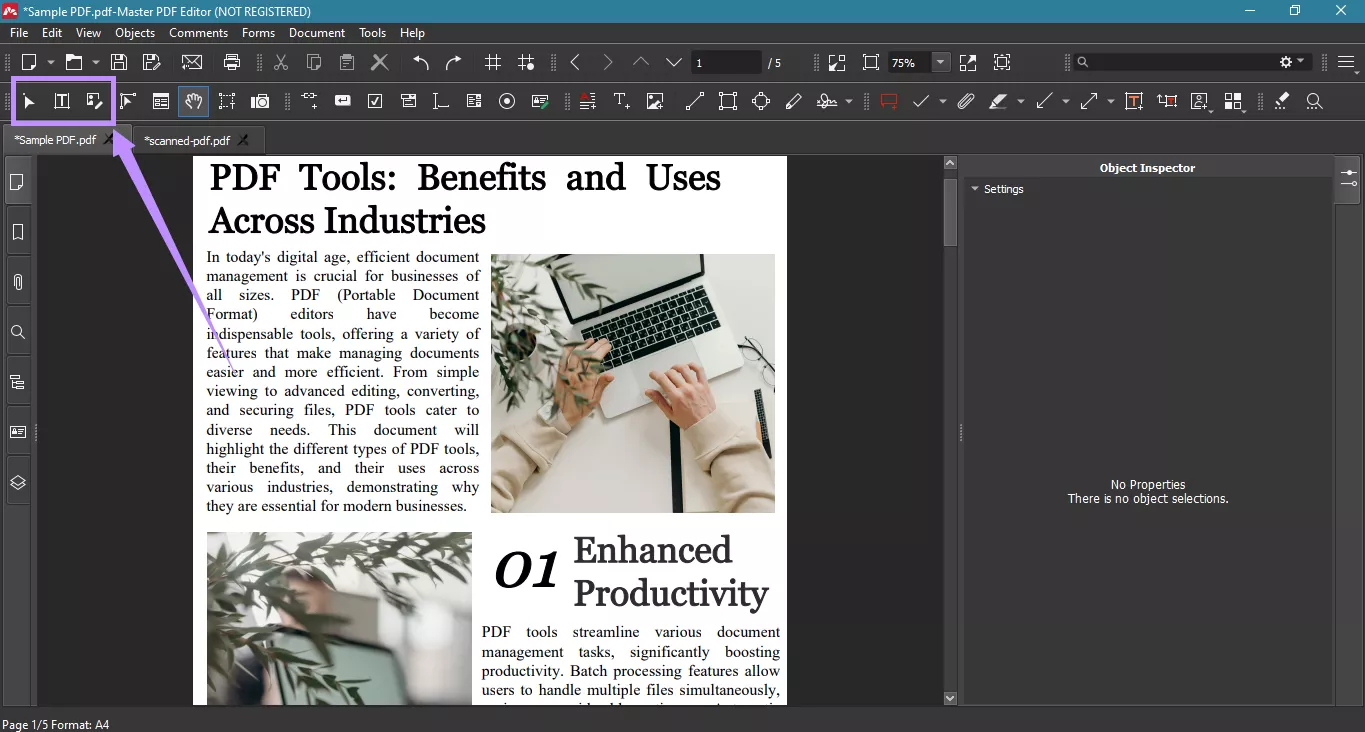 master pdf editor editing options