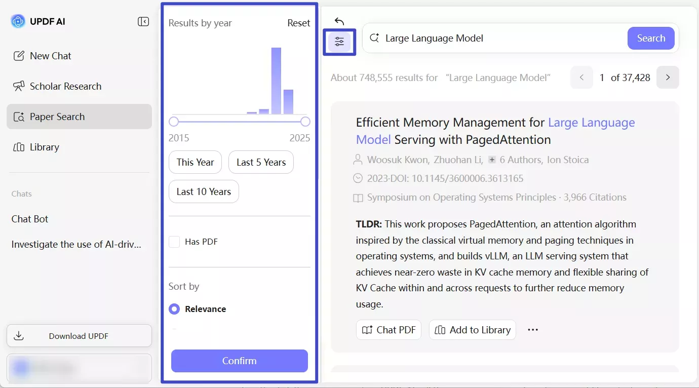 use different filters