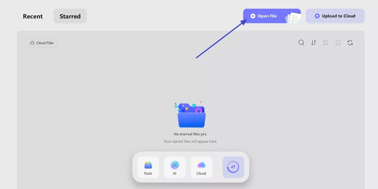 pick the open file button