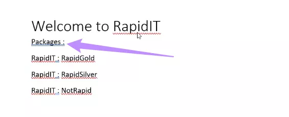double underline in microsoft word grammar-check