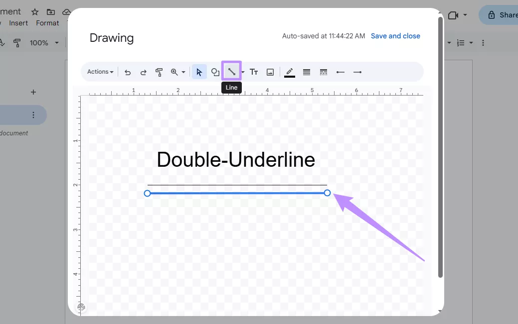 draw a straight line