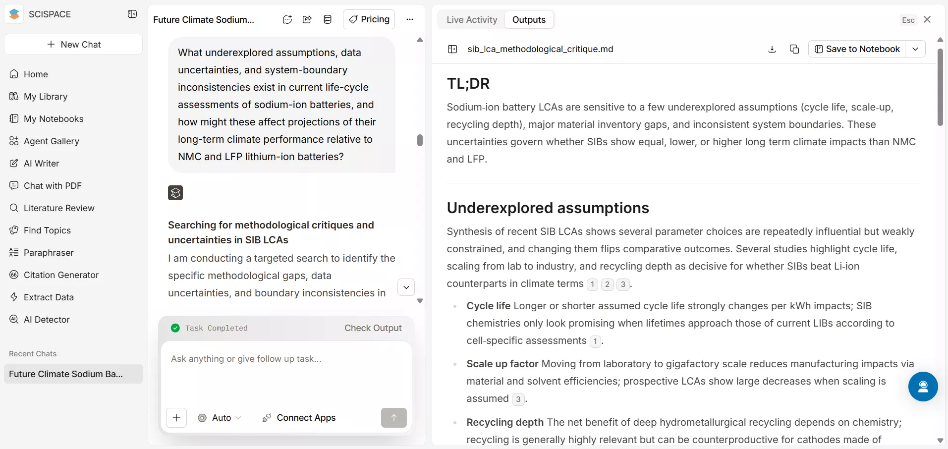 scispace follow questions