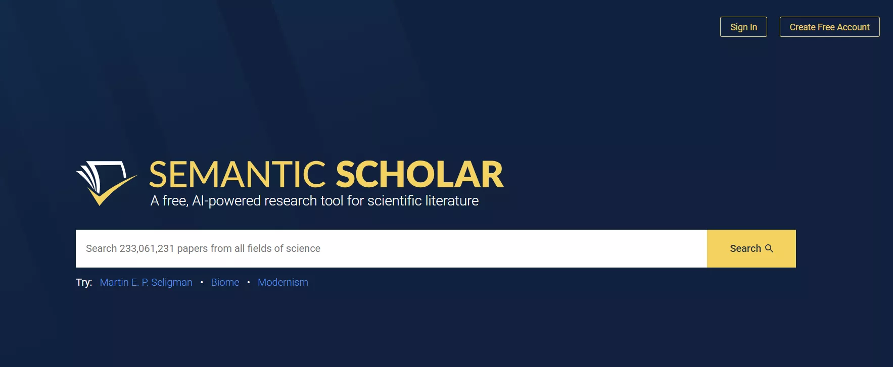 scholar semantic interface