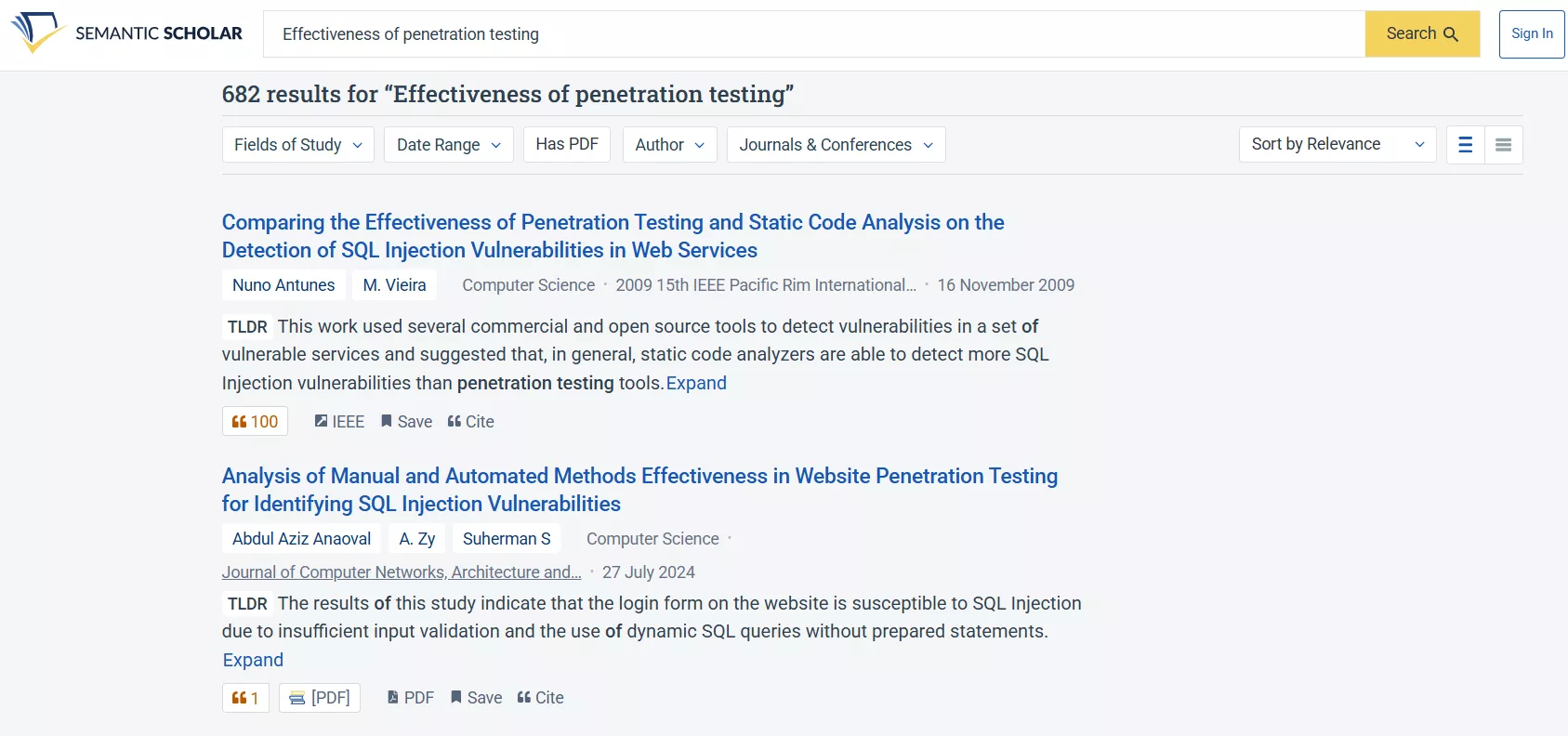 semantic ai schoolar search