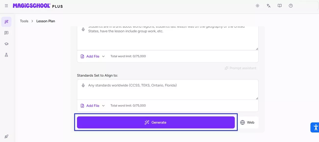 pick the generate button