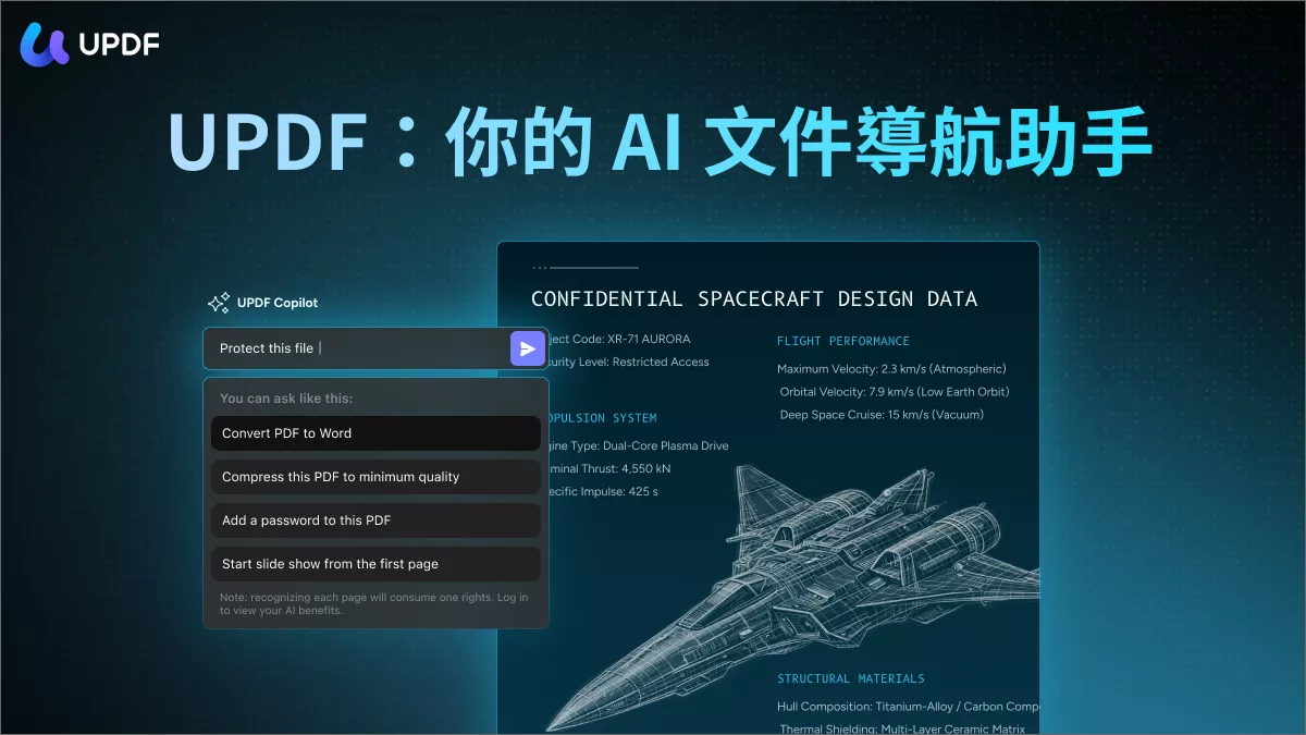 UPDF Copilot 文件操作助理
