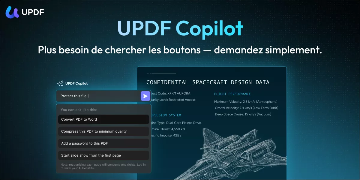 copilote updf dans la version 2.5