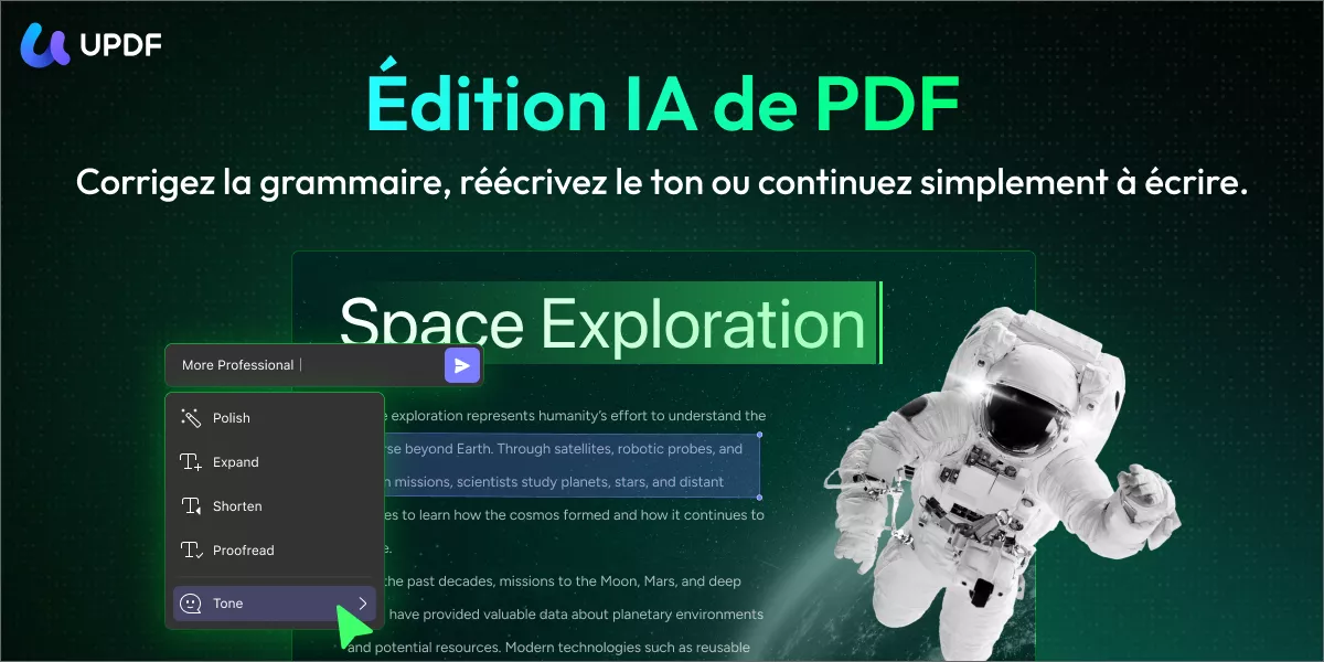 Édition de PDF par IA dans la version 2.5