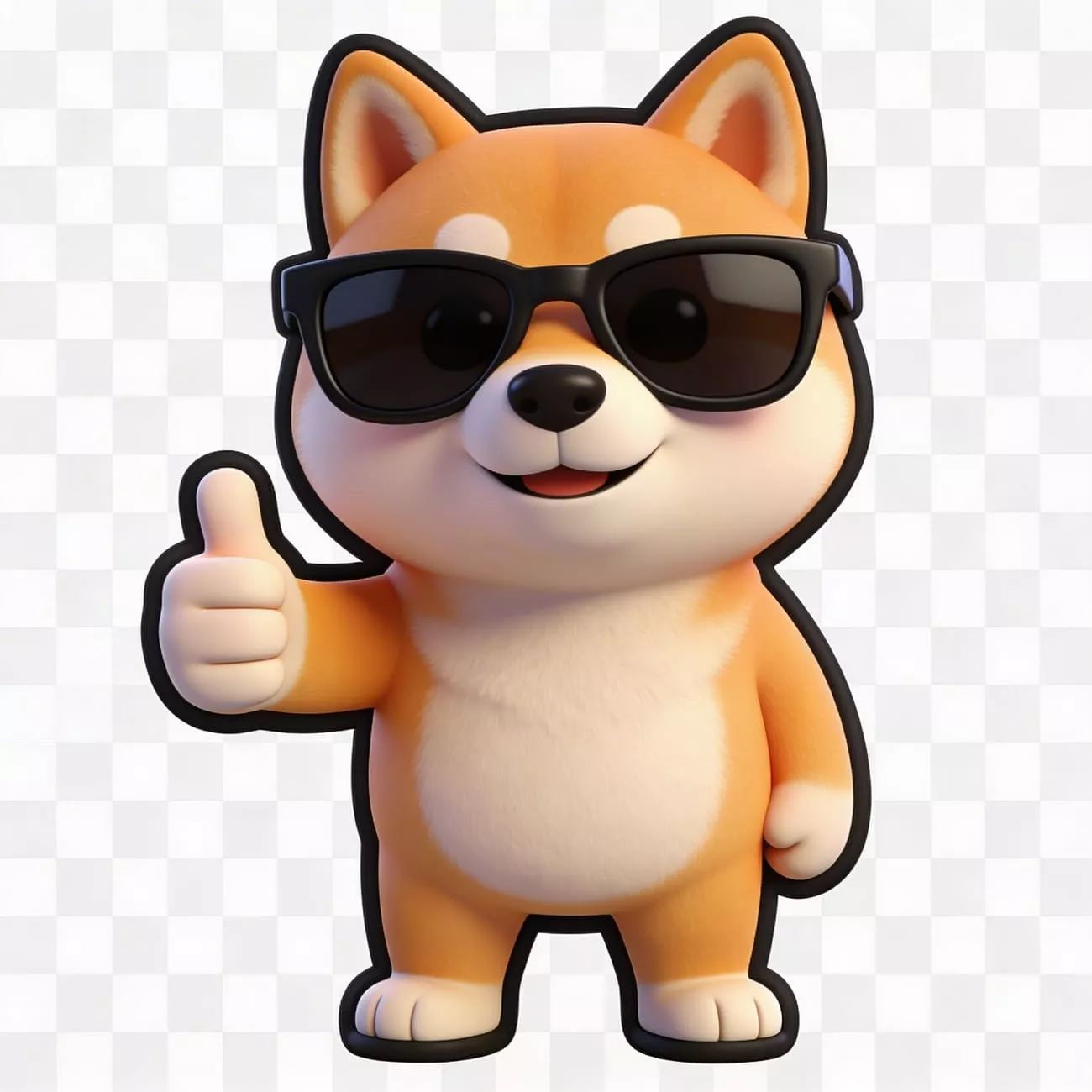 shibu inu sticker generated ai whatsapp