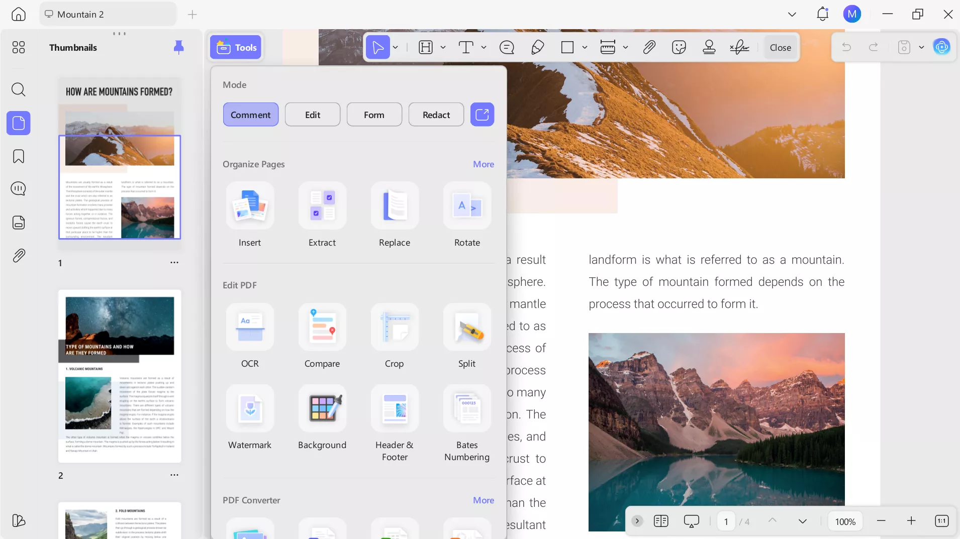 updf 2.5 main interface